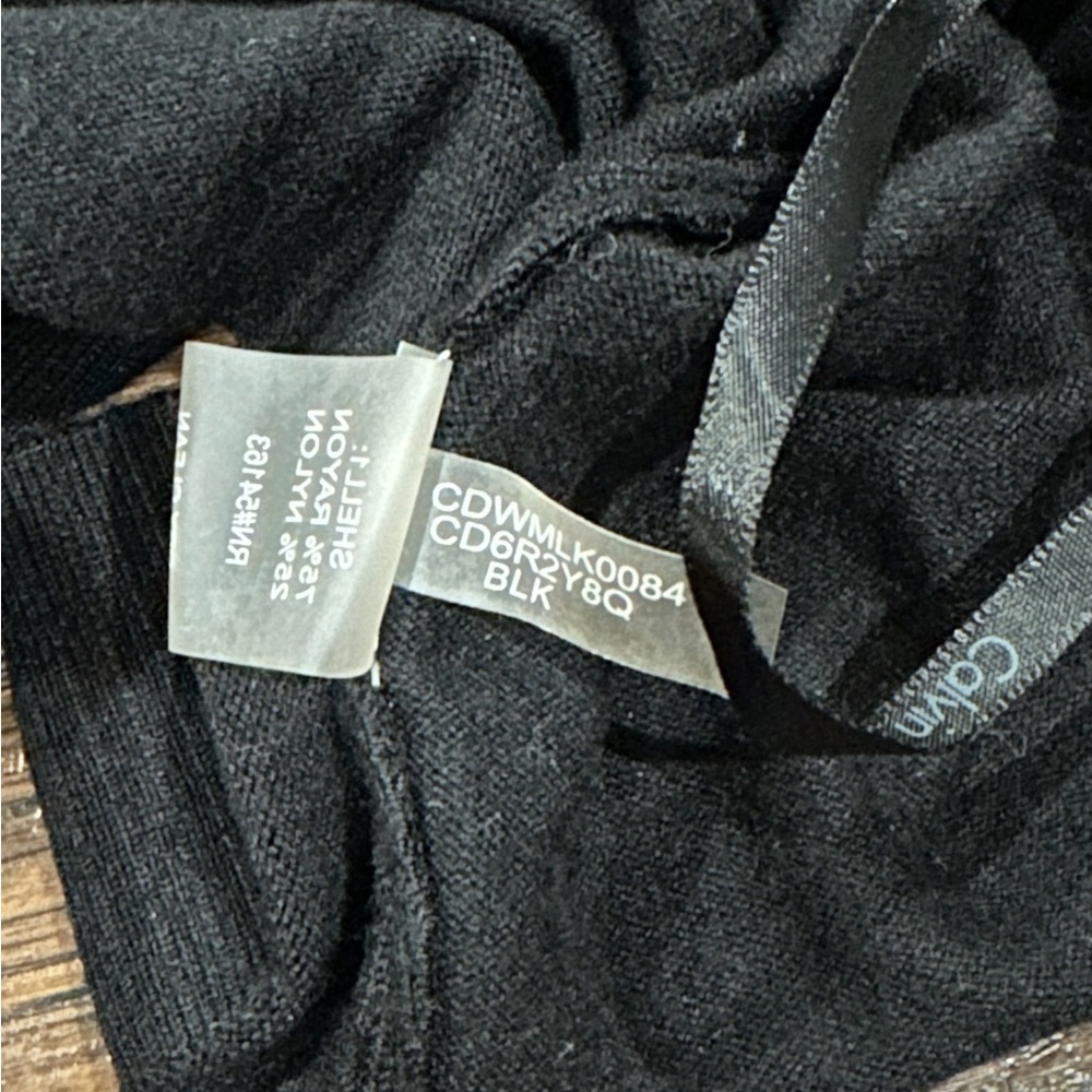 Calvin Klein Women's Black & Rhinestone Cropped Cardigan Size M - Picture 6 of 8